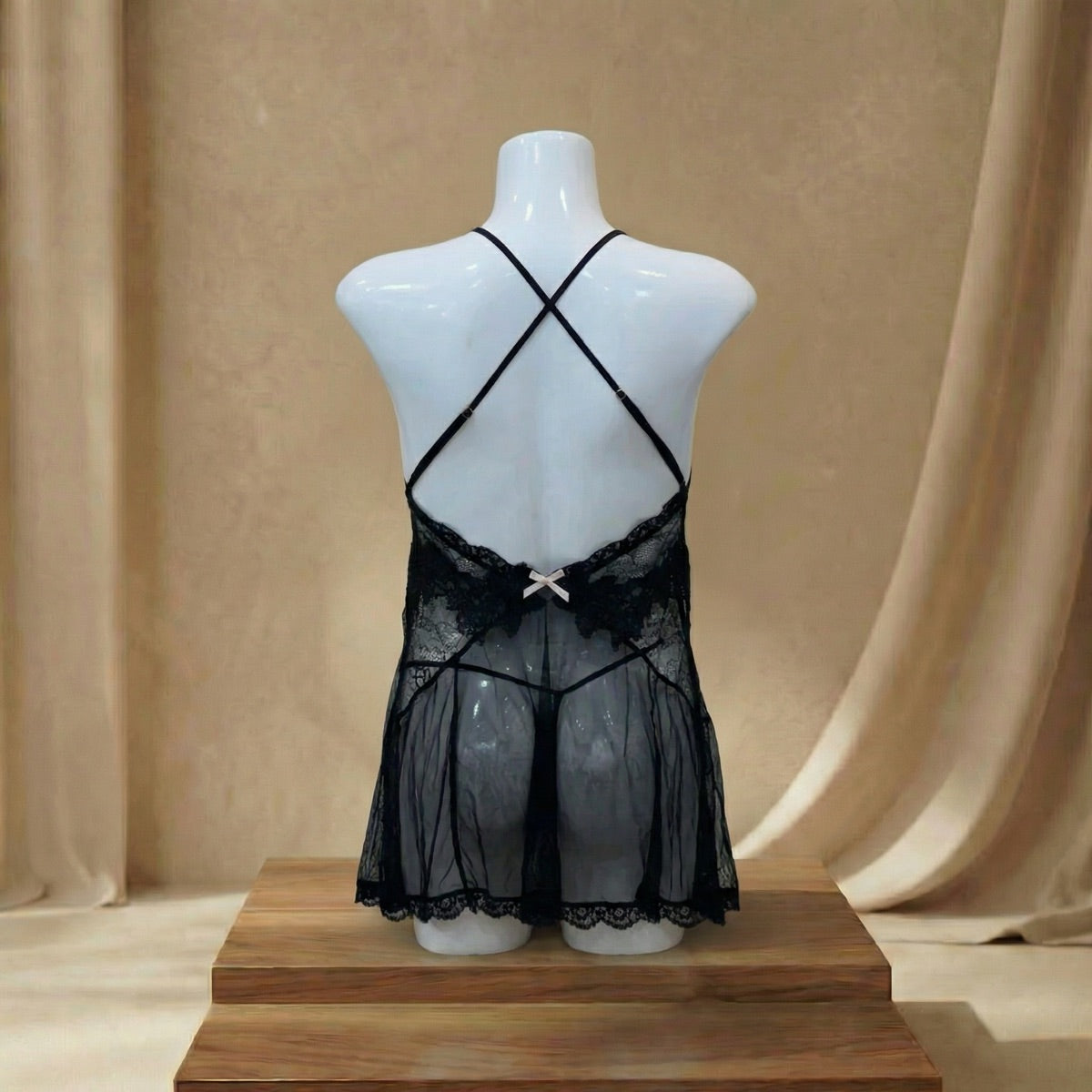 Lace Mesh Babydoll Lingerie