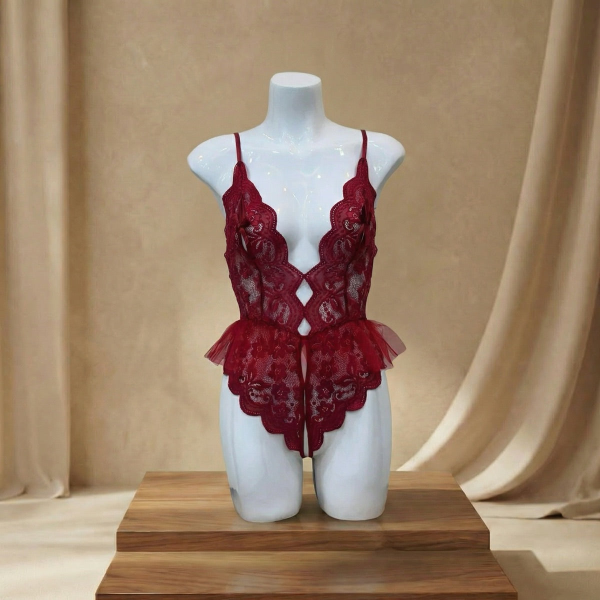 Petal Peplum Teddy Lingerie