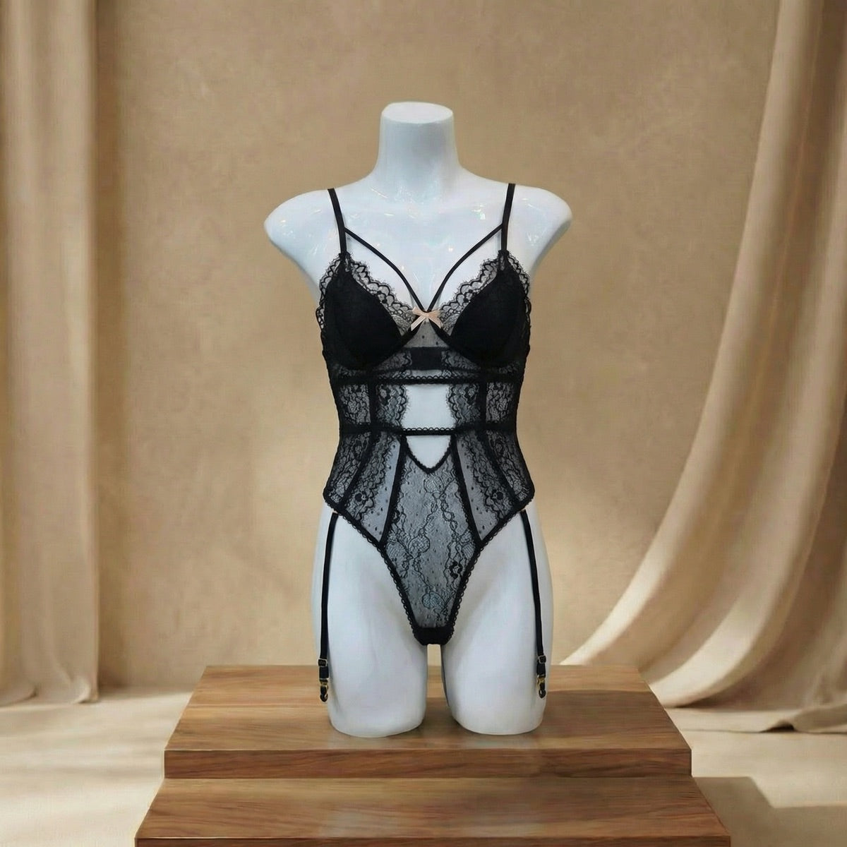 Lace Garter Teddy Lingerie