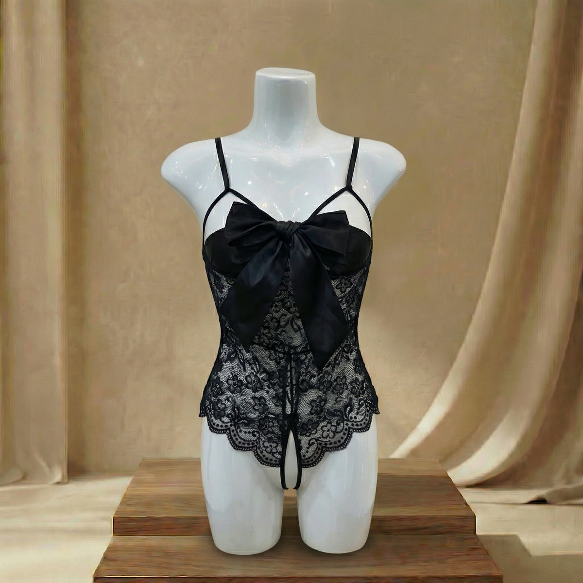 Ribbon Lace Teddy Lingerie