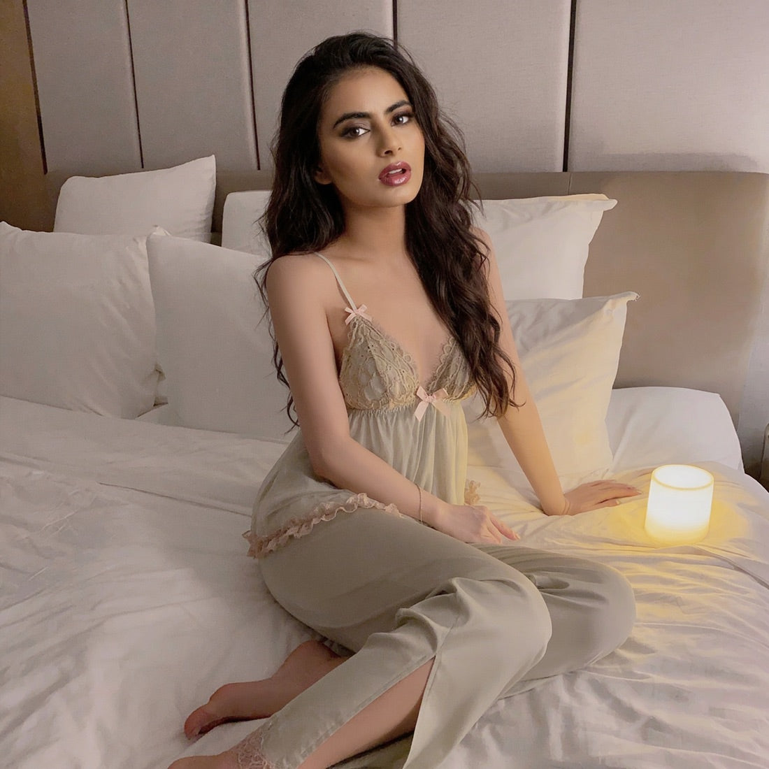 Celadon Bloom Lace Lounge Trio