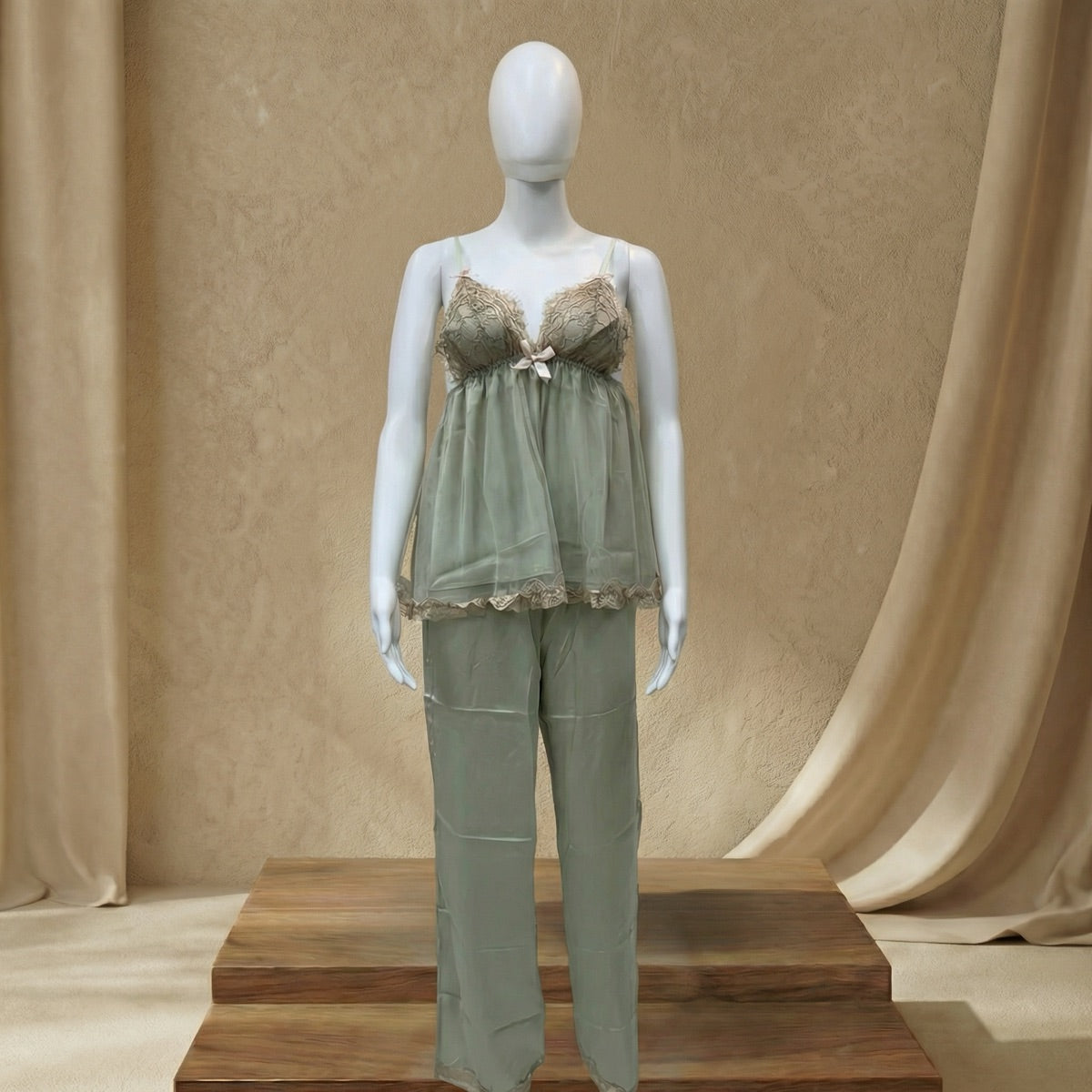 Celadon Bloom Lace Lounge Trio