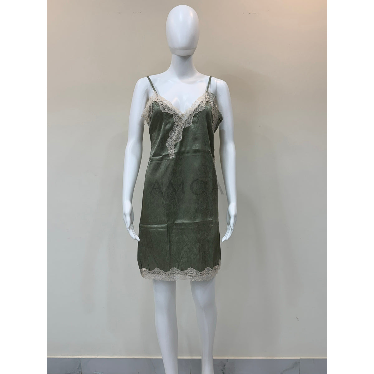 Elegant Satin Sleepwear with Lace