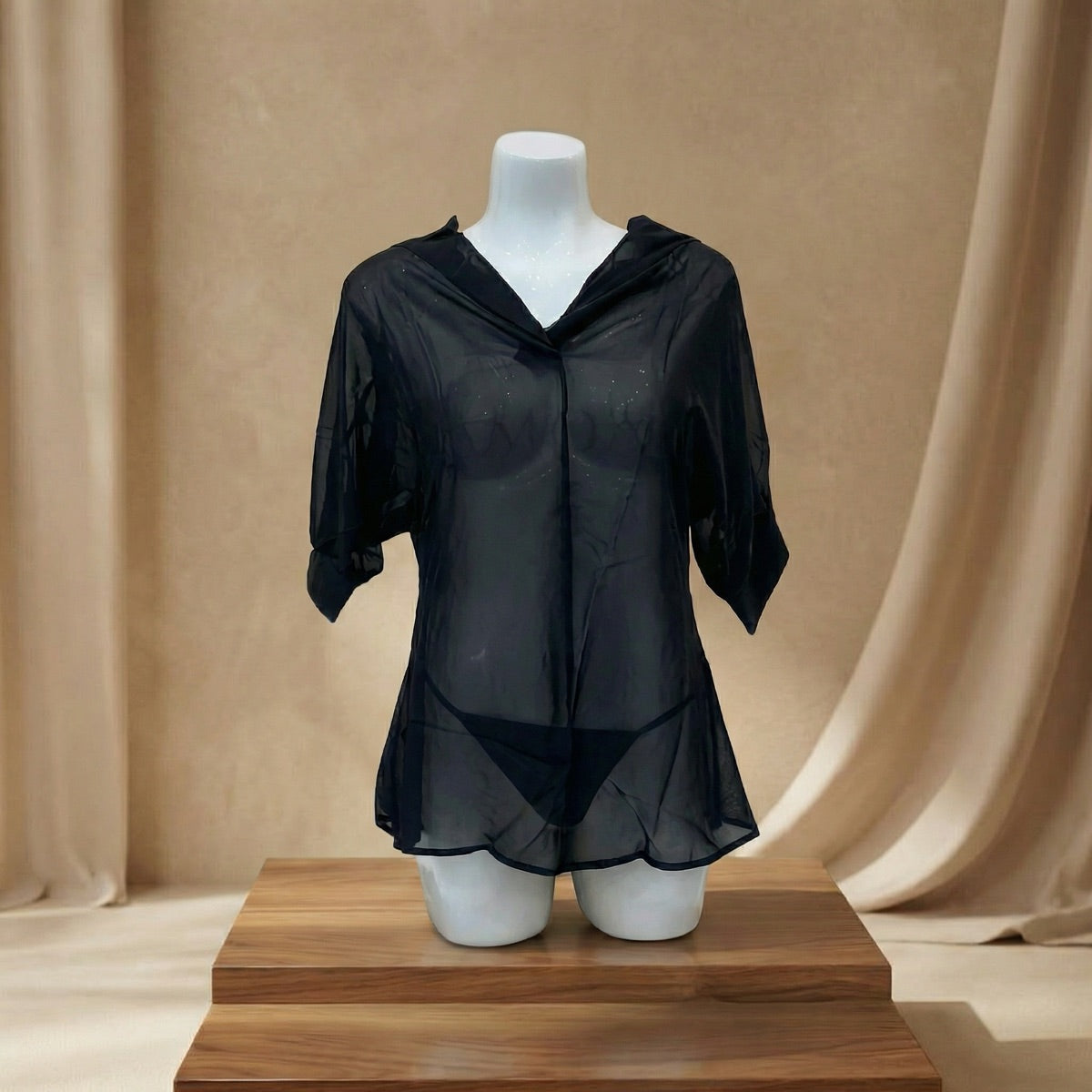 Sheer Roleplay Shirt Dress