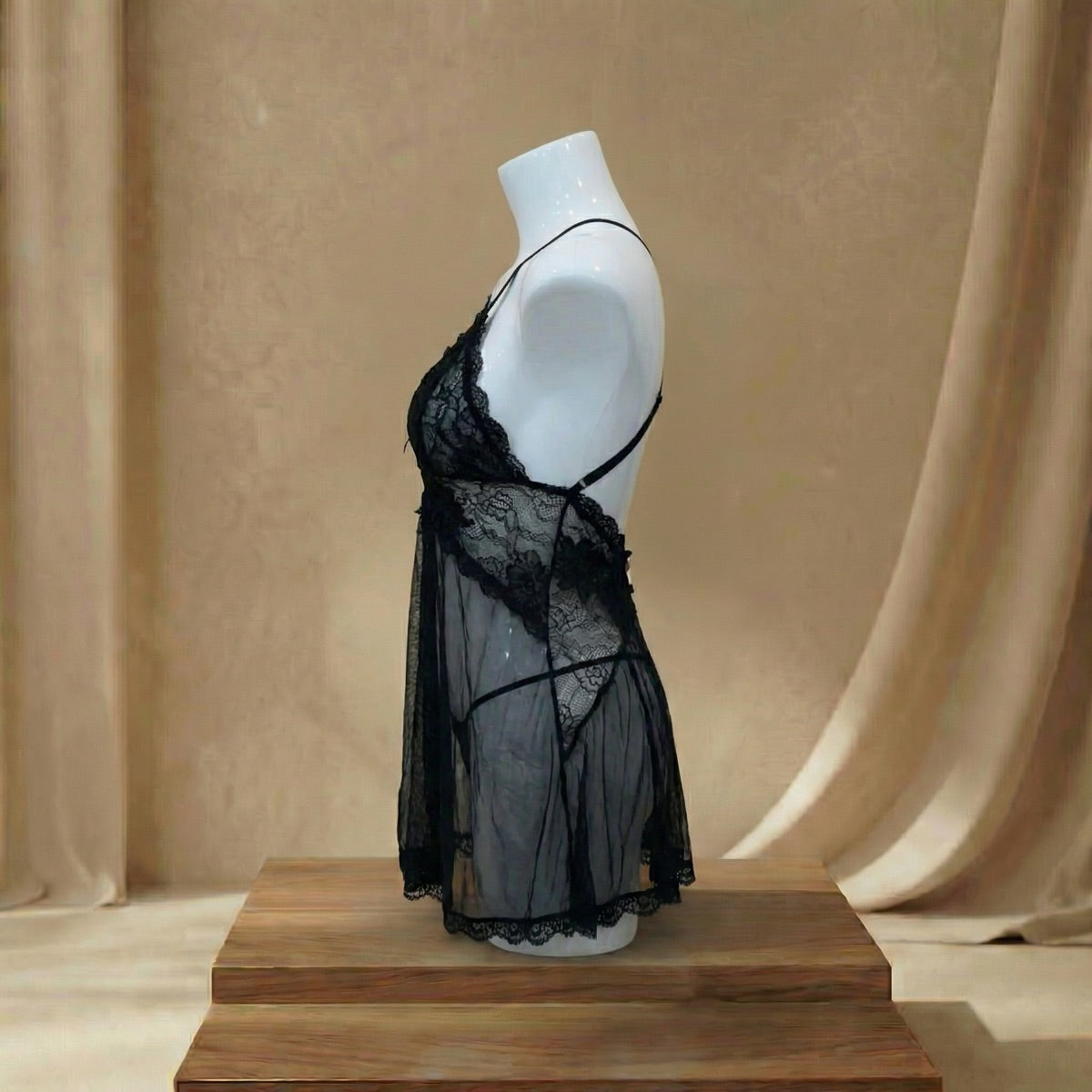 Lace Mesh Babydoll Lingerie