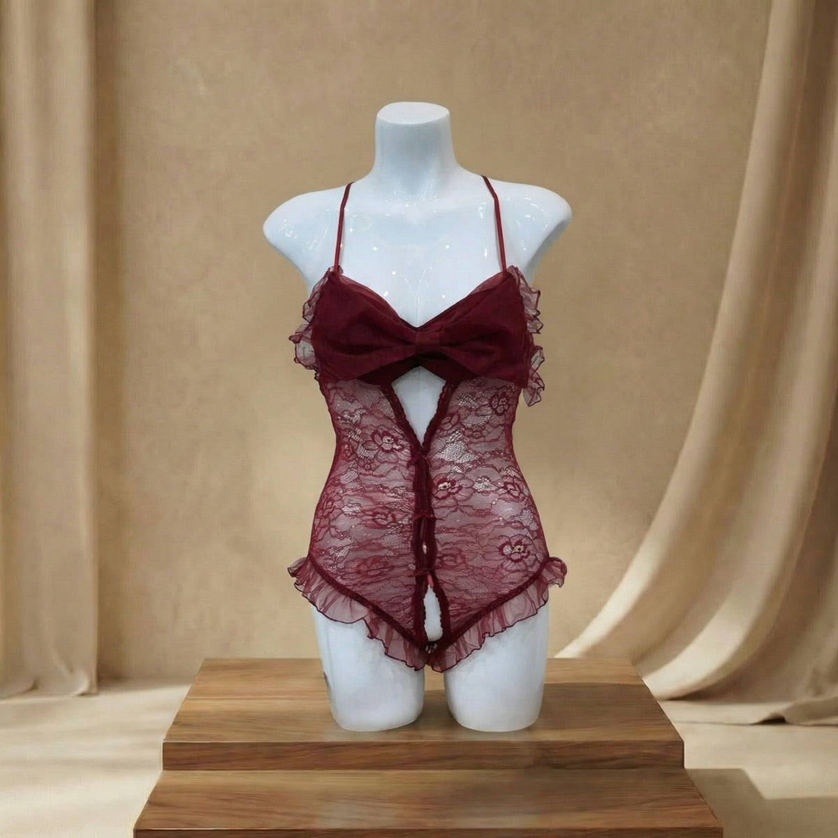 Bow Lace Teddy Lingerie