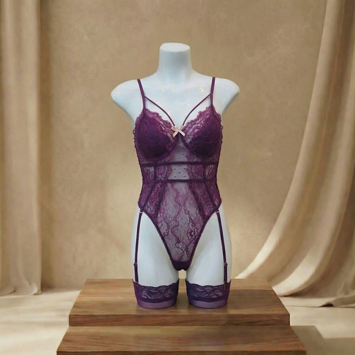 Lace Garter Teddy Lingerie