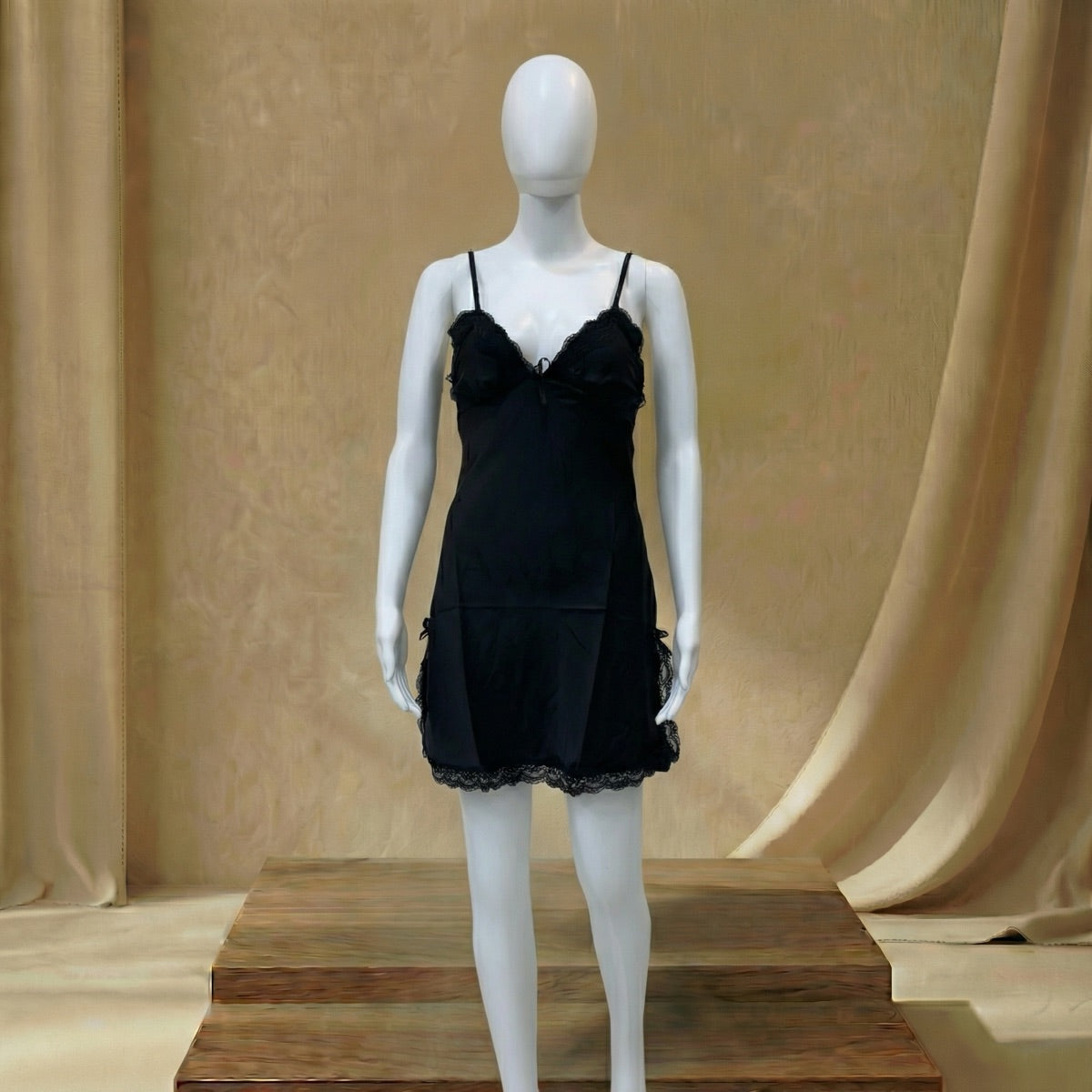 Lace Trim Slip Night Dress