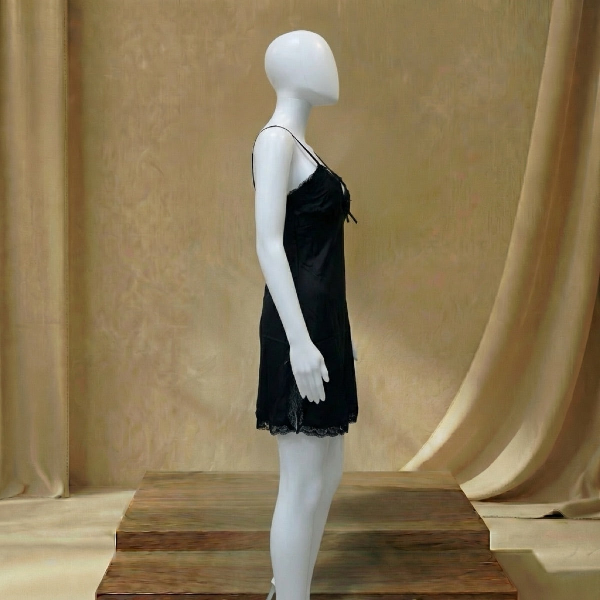 Lace Trim Slip Night Dress