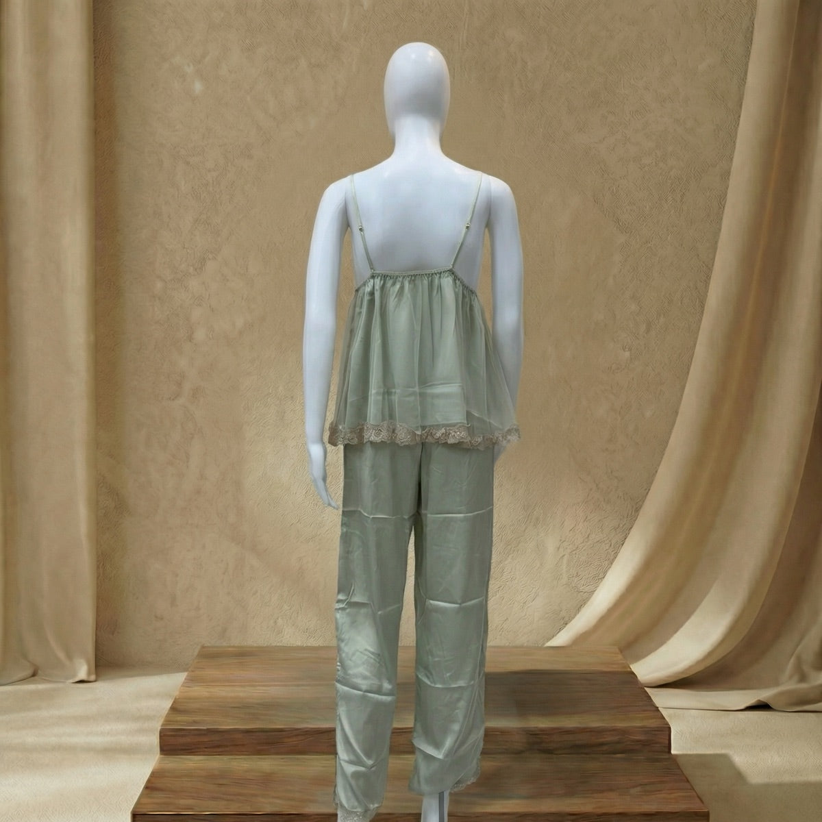 Celadon Bloom Lace Lounge Trio