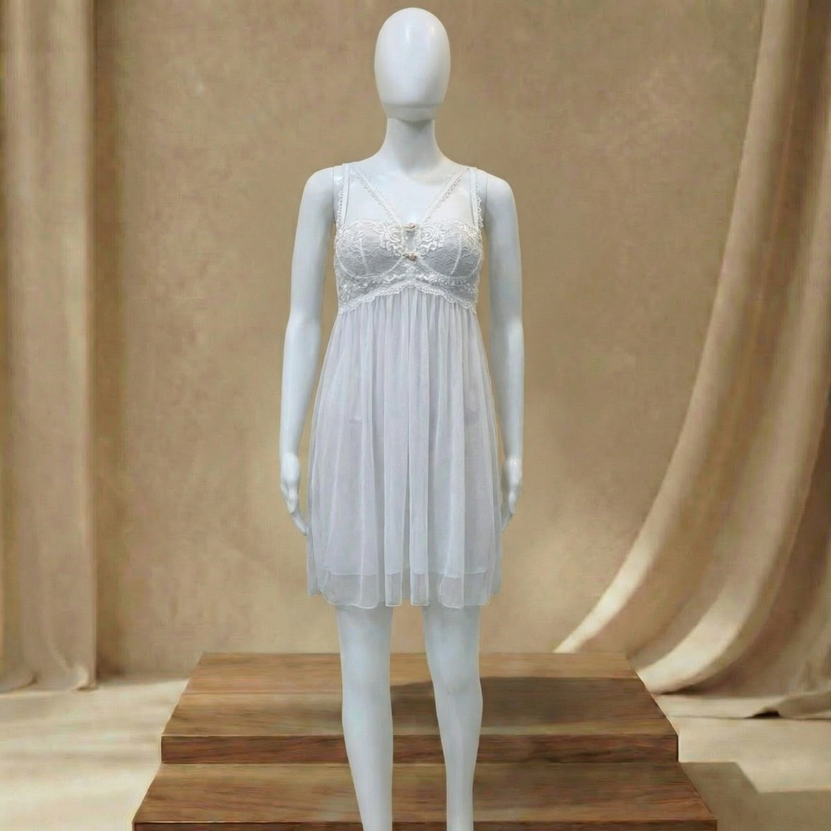 Petal Lace Babydoll Night Dress